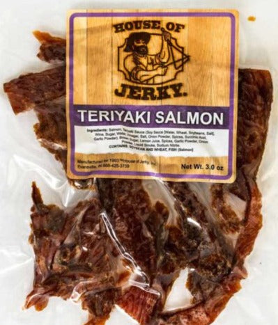 Washington State Jerky - Fish Jerky - Teriyaki Salmon Jerky - 3oz